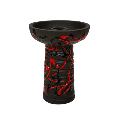 Глиняная чаша Gusto Bowls Classic Phunnel Black Glaze Red Black (чёрно-красная поливка)