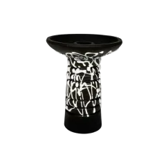Глиняна чаша Gusto Bowls Alien Black Glaze Black White (біле поливання)
