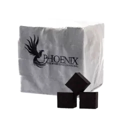 Кокосове вугілля для кальяну Phoenix (1 кг, 64 шт, р26, без коробки)